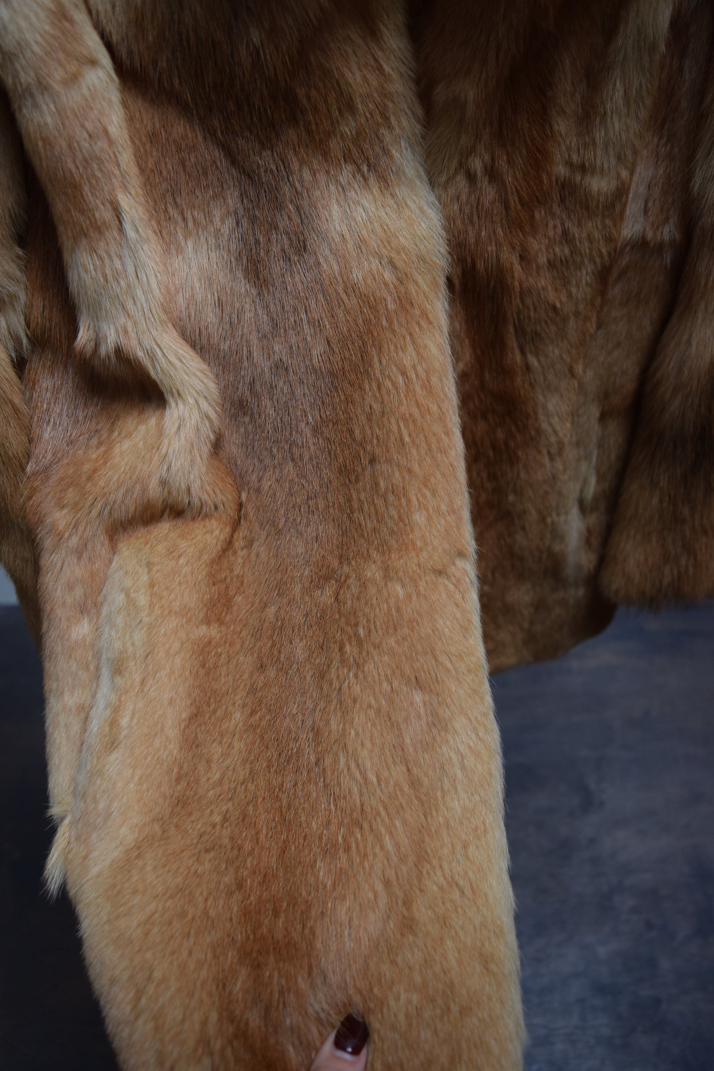 Vintage Orange Fur Coat