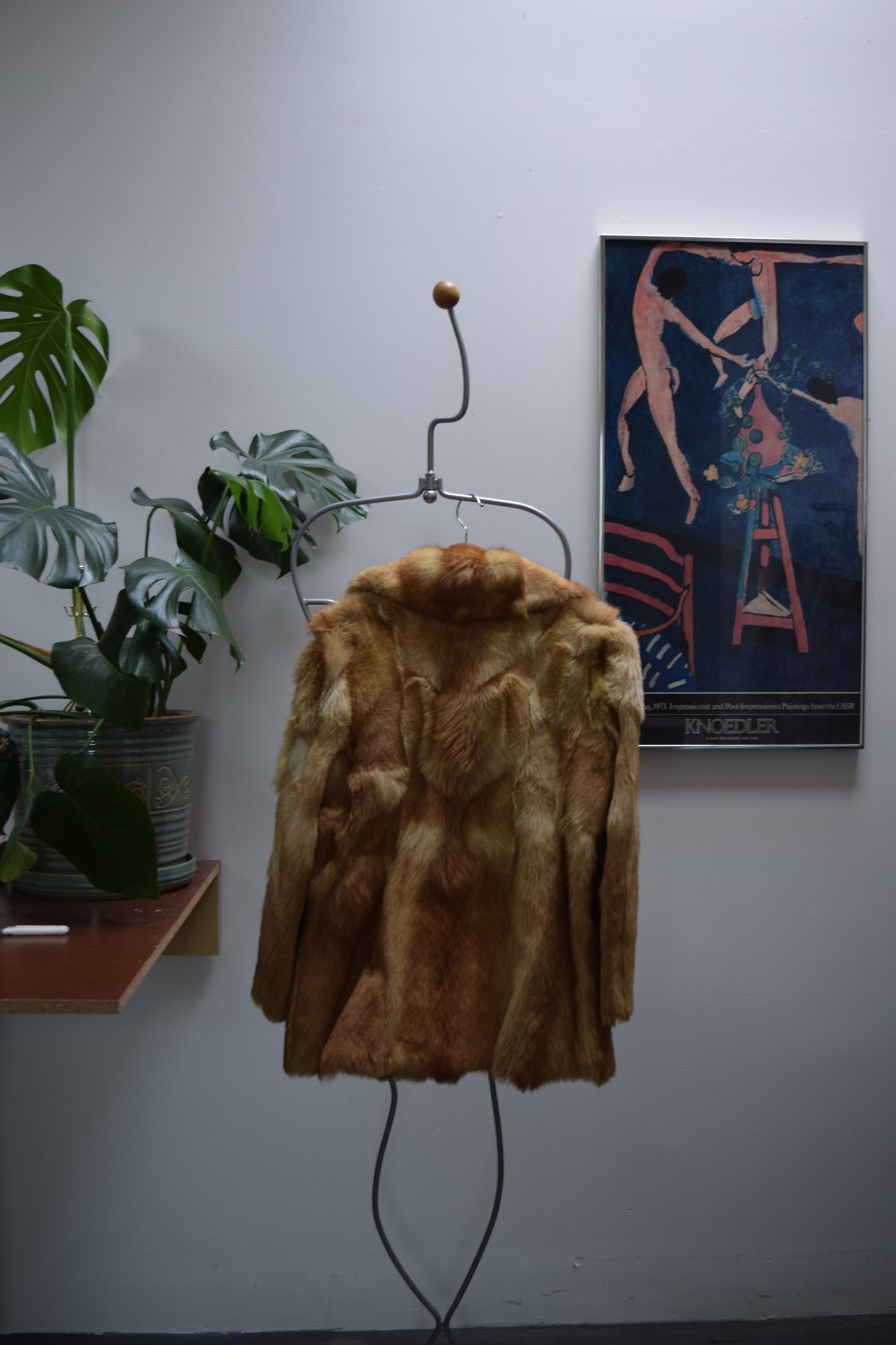 Vintage Orange Fur Coat