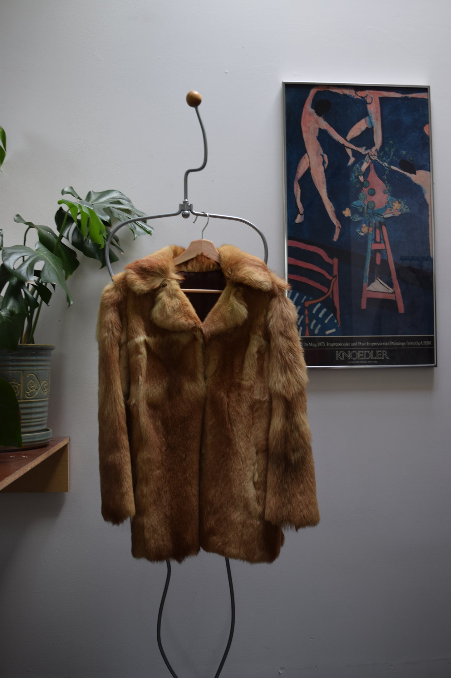 Vintage Orange Fur Coat