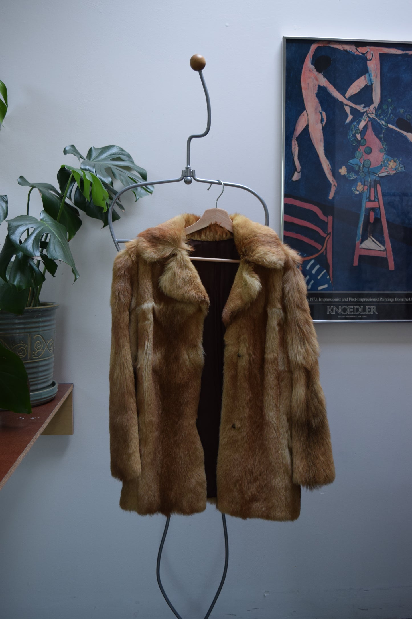 Vintage Orange Fur Coat