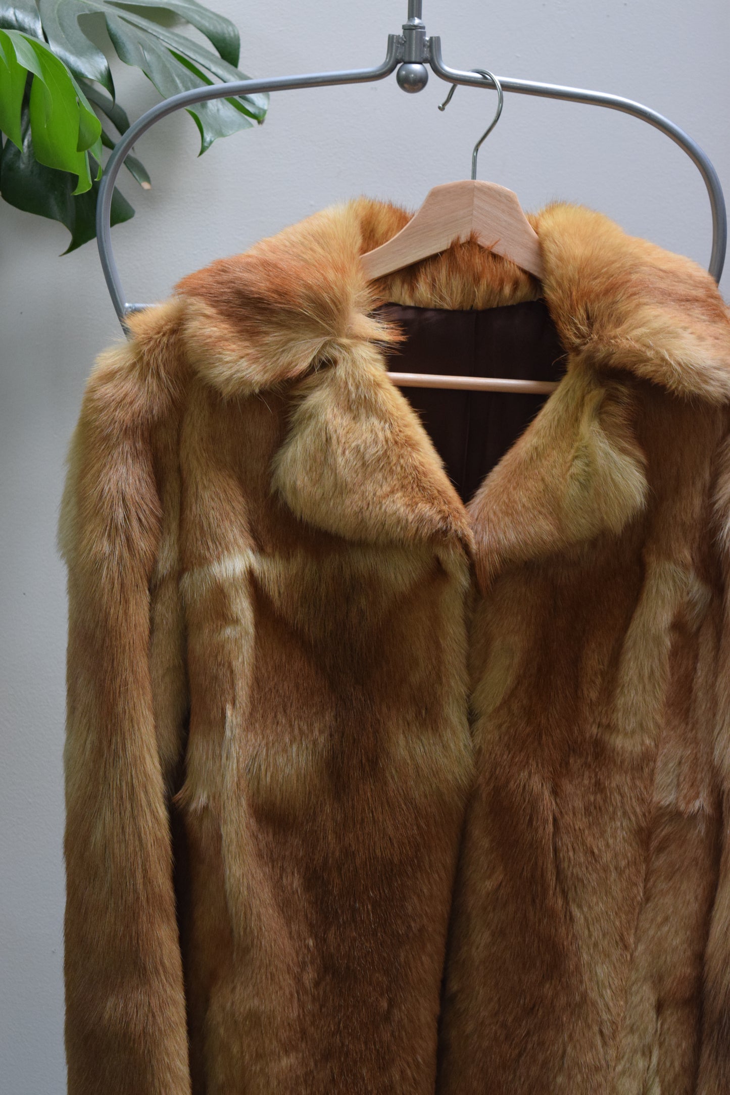 Vintage Orange Fur Coat