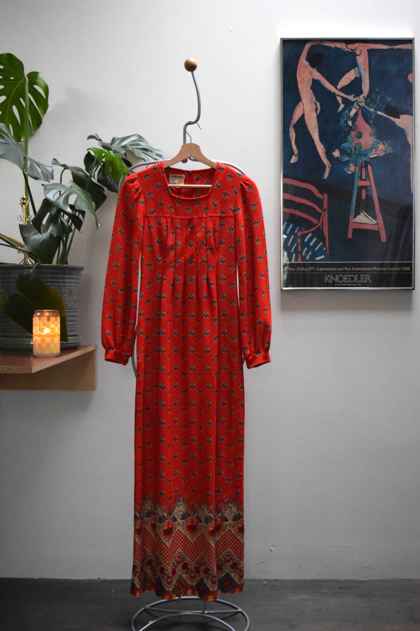 Vintage Joseph Magnin 60’s Longsleeve Maxi Dress