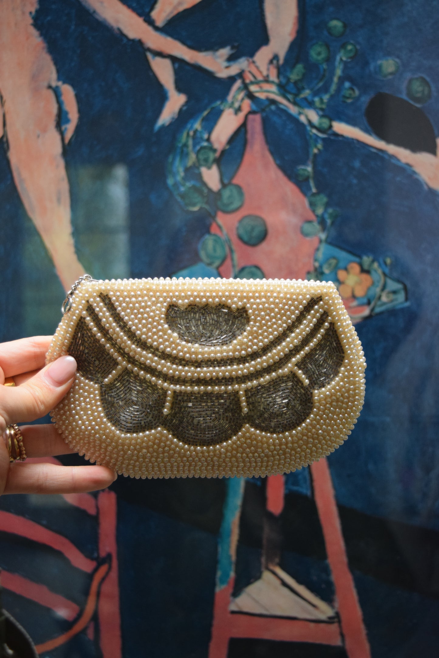 50's Vintage Sharonee Japanese Pearl Clutch