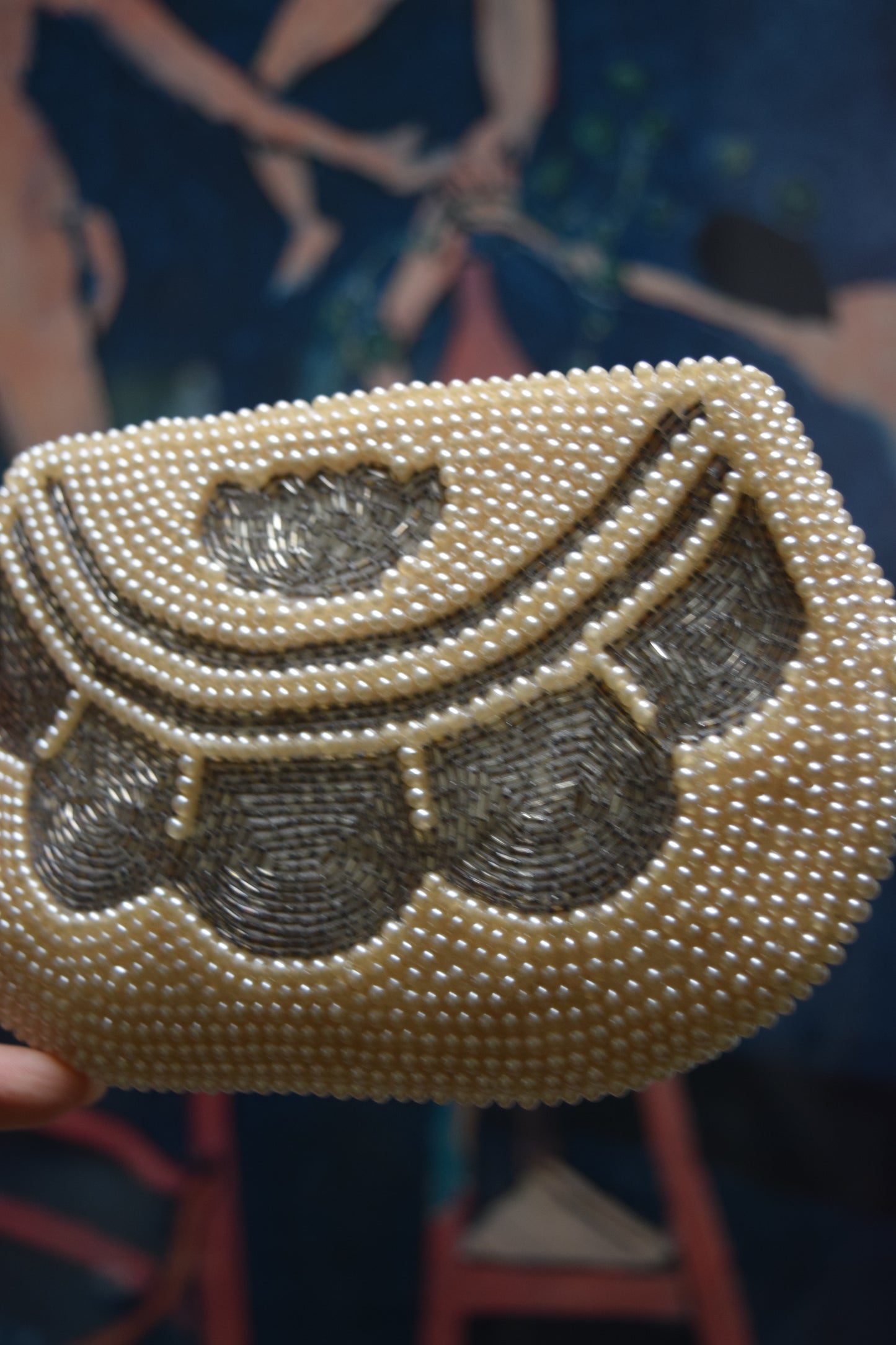 50's Vintage Sharonee Japanese Pearl Clutch