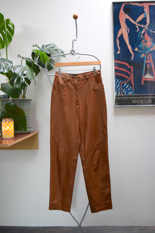 DC Collection Camel Brown Leather Pants