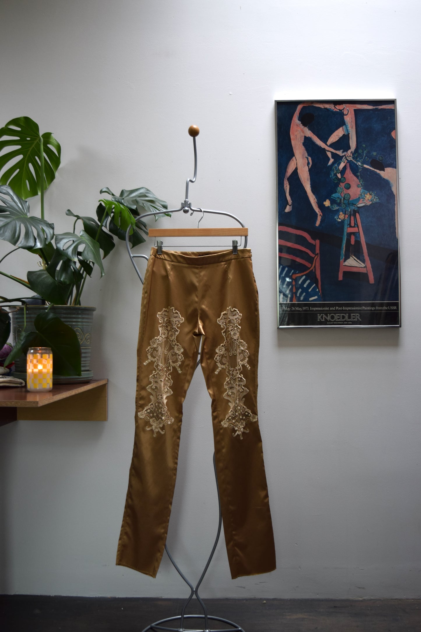 Dolce & Gabbana Gold Appliqué Pants