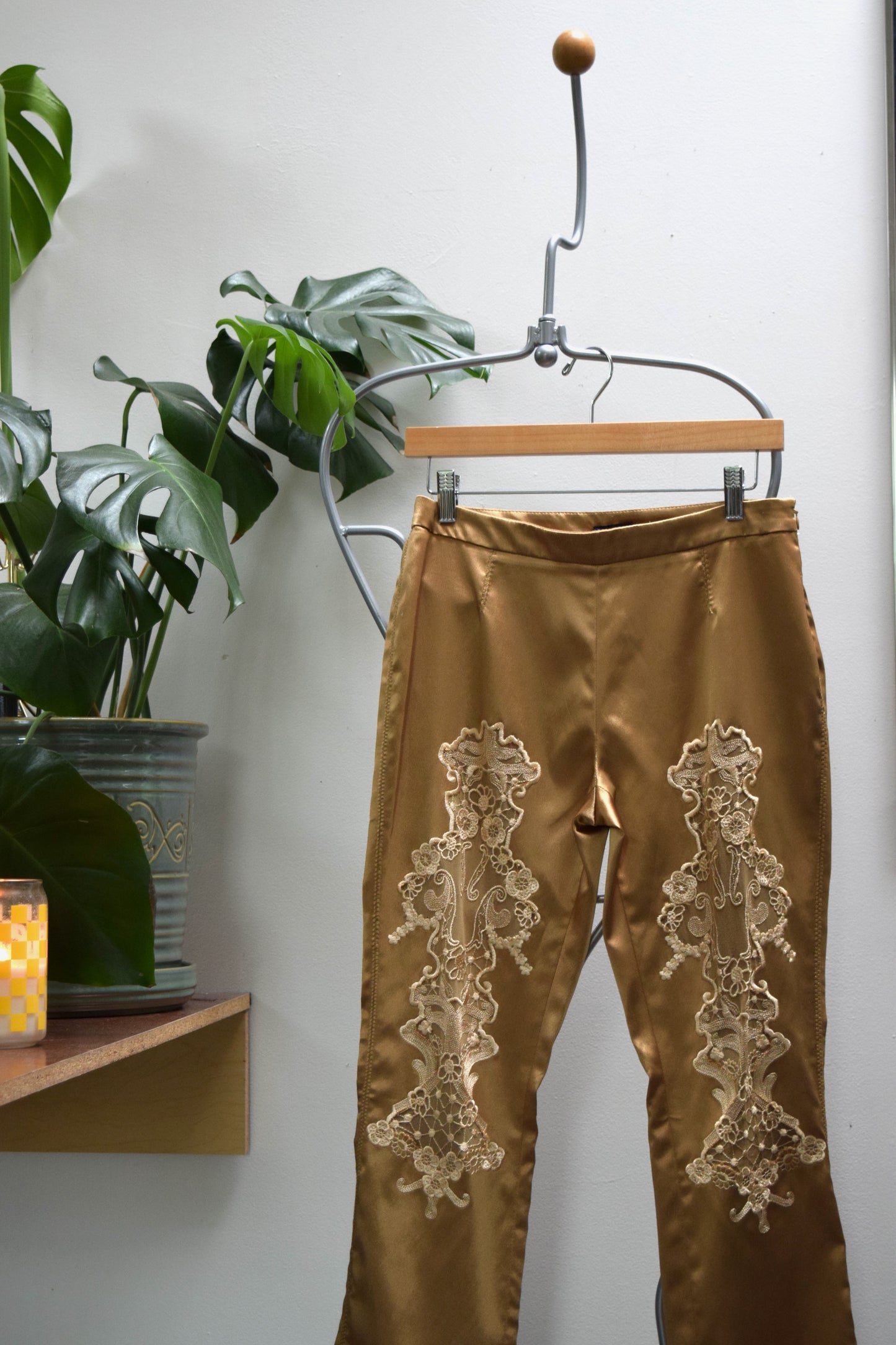 Dolce & Gabbana Gold Appliqué Pants