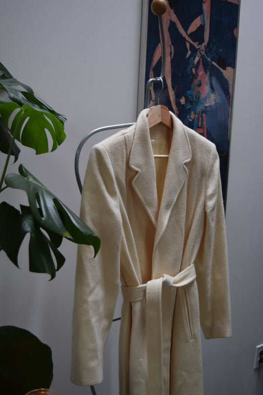 L.C.Mae California 1960’s Union Made White Wool Trench Coat